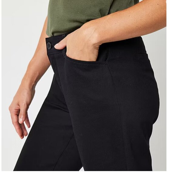 Sonoma Women's Mid Rise Capri Black Pants Trousers Size 8 - Picture 2 of 9